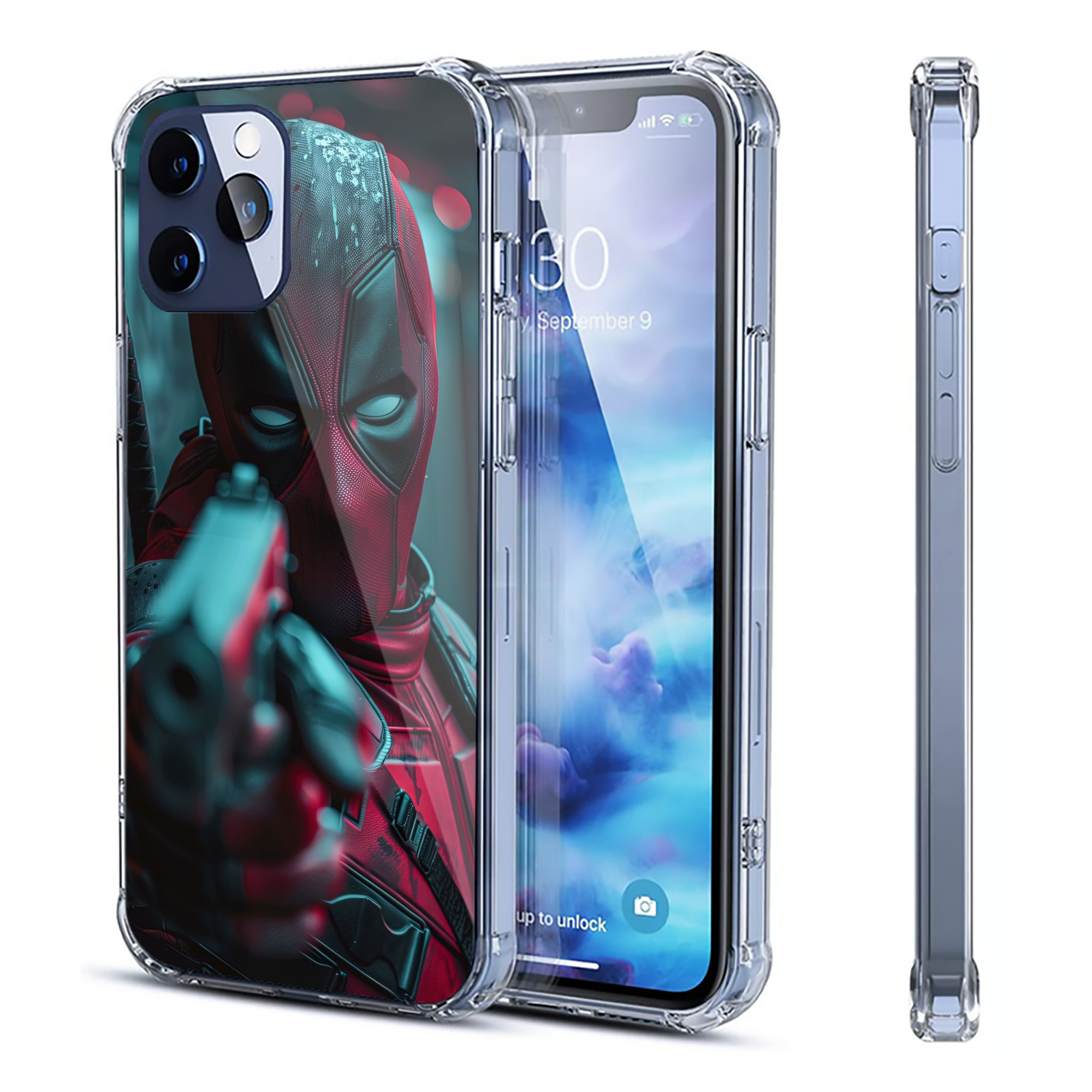 （画像用） Deadpool デッドプール 【iPhone 12シリーズ対応】透明スマホケース（クリアソフトケース）